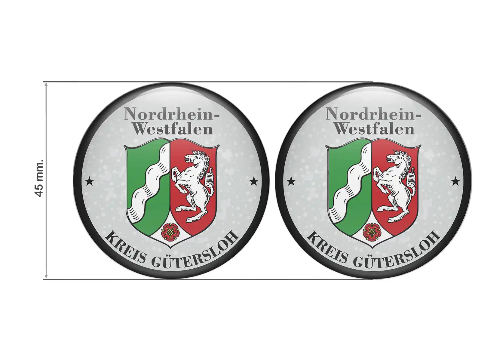 Aufkleber TÜV Nordhein Westfalen Kreis Gütersloh Nummernschild plakette